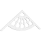 Ekena Millwork Pitch Classic Wagon Wheel Architectural Grade PVC Gable Pediment, 72"W x 24"H x 1"P (8/12) GPP072X024X100CWW - alternate 1